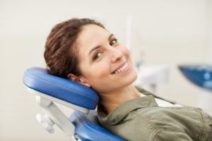 woman in dental chair