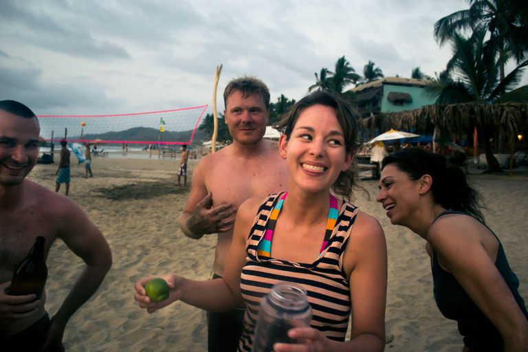 people on summer vacation smiling