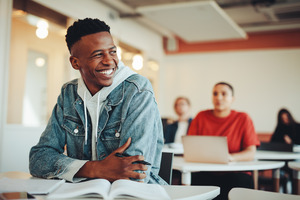 Young student smiling for the camera